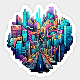 Modern City Urbain Skylines Cityscape Creativity Sticker